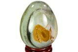 Polished Polychrome Jasper Egg - Madagascar #104652-1